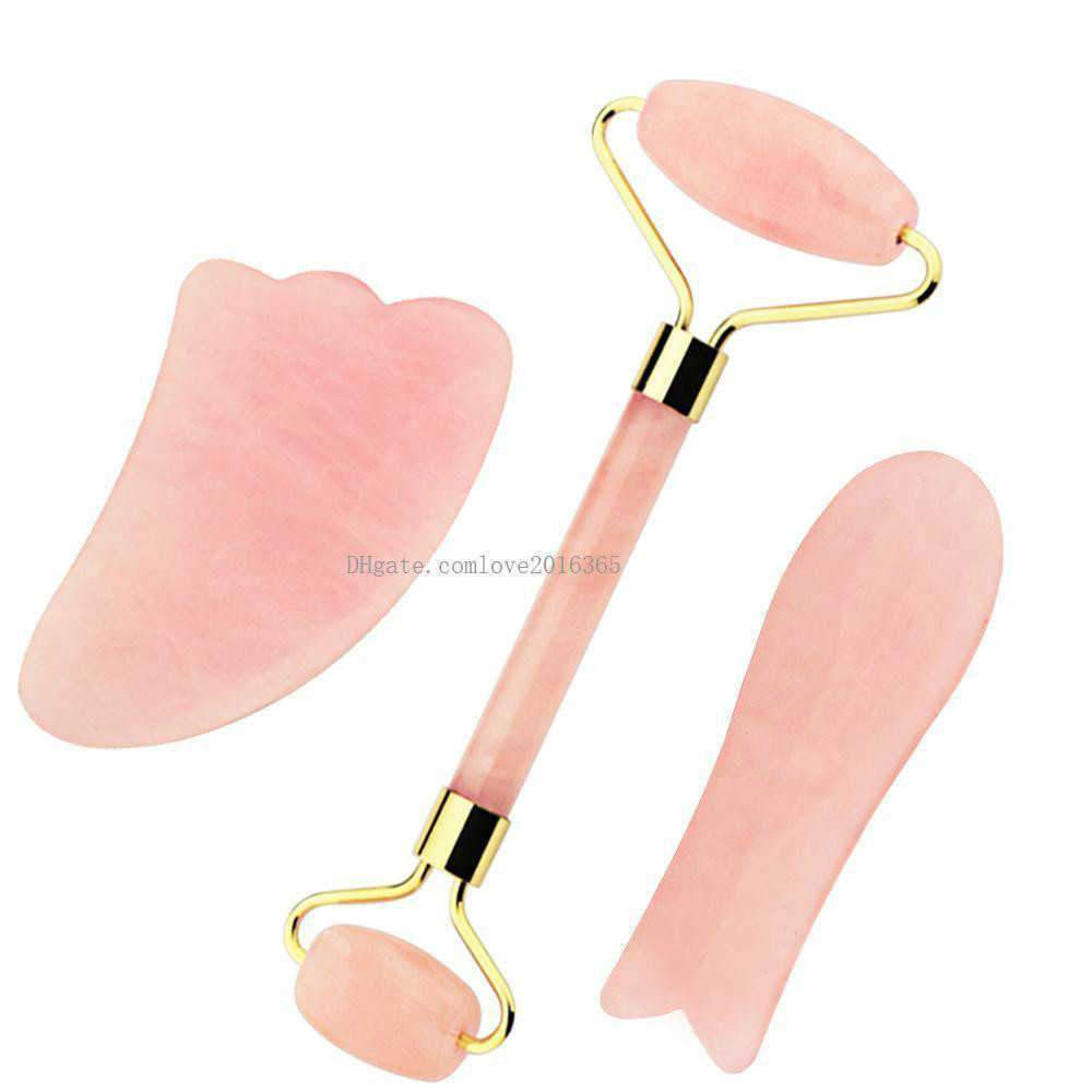 Verela Rose beauty set Gua Sha a roller - produktová fotografie